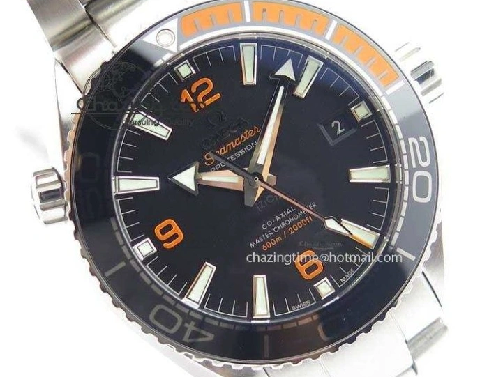 0404 Trendy 2016 Planet Ocean 43.5mm SS V6F Best Edition Black Dial On SS Bracelet A 8210